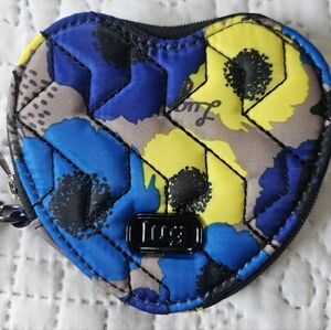 NWT Lug Peony Blue Heart Pouch